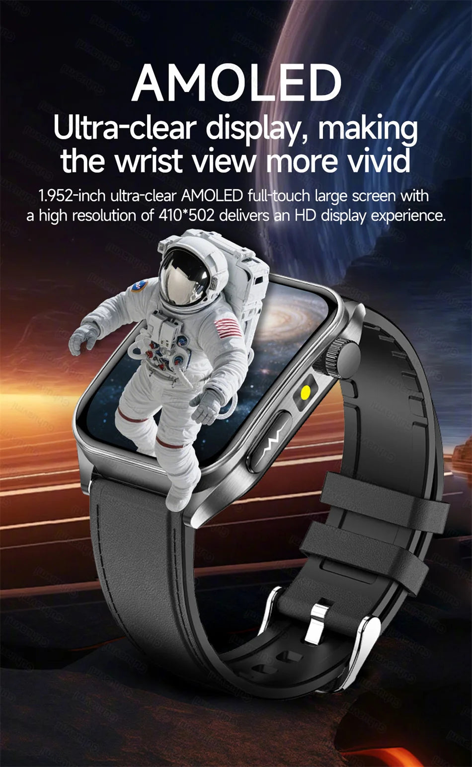 Smart Watch 650nm Dual probe laser health conditioning Blood oxygen Pressure Uric Acid Blood lipid ECG Smartwatch for Man Women