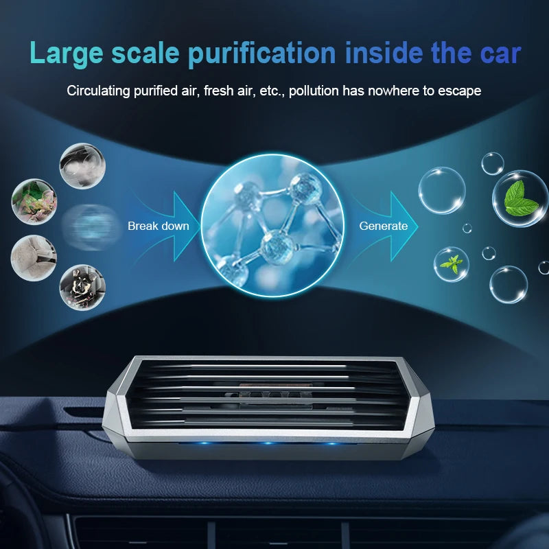 1pc, Solar purifier, automatic operation, air purifier with vibration sensor, can significantly improve the air inside the car i