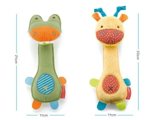 New Party Gifts Dog Toys Pet Puppy Chew Squeaker Squeaky Plush Sound Cartoon Dinosaur/Deer/Monkey Toys Small Pet Gift