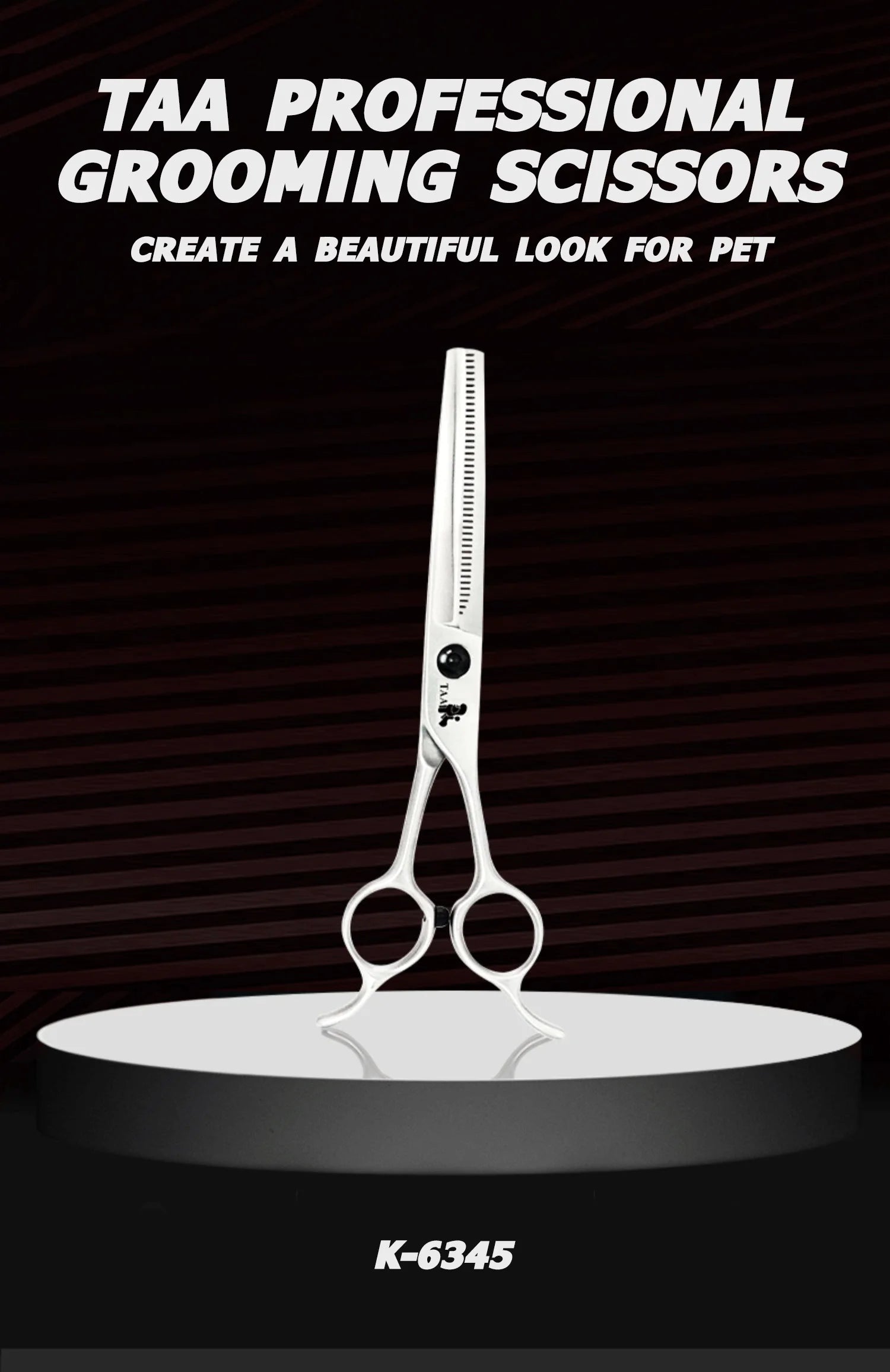 TAA Professional Grooming Scissors Pet Serrated Scissors for Dog & Cat Alloy Steel Shears Pets Shears Groomer Tools Hair Clipper