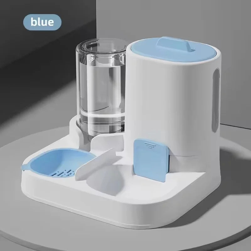 Automatic Cat Dog Feeder And Water Dispenser Combo Large Capacity Gravity Pet Food Water Feeder For Small Medium Pets