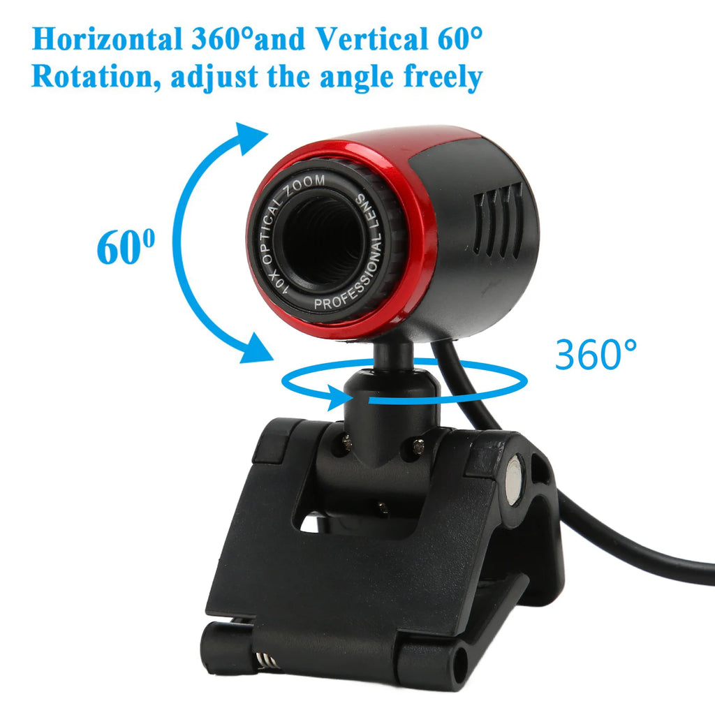 Desktop Camera USB2.0 with MIC HD Webcam Web Camera Cam 360 Degree for Computer PC Laptop for Skype / MSN Web Camera USB Camera
