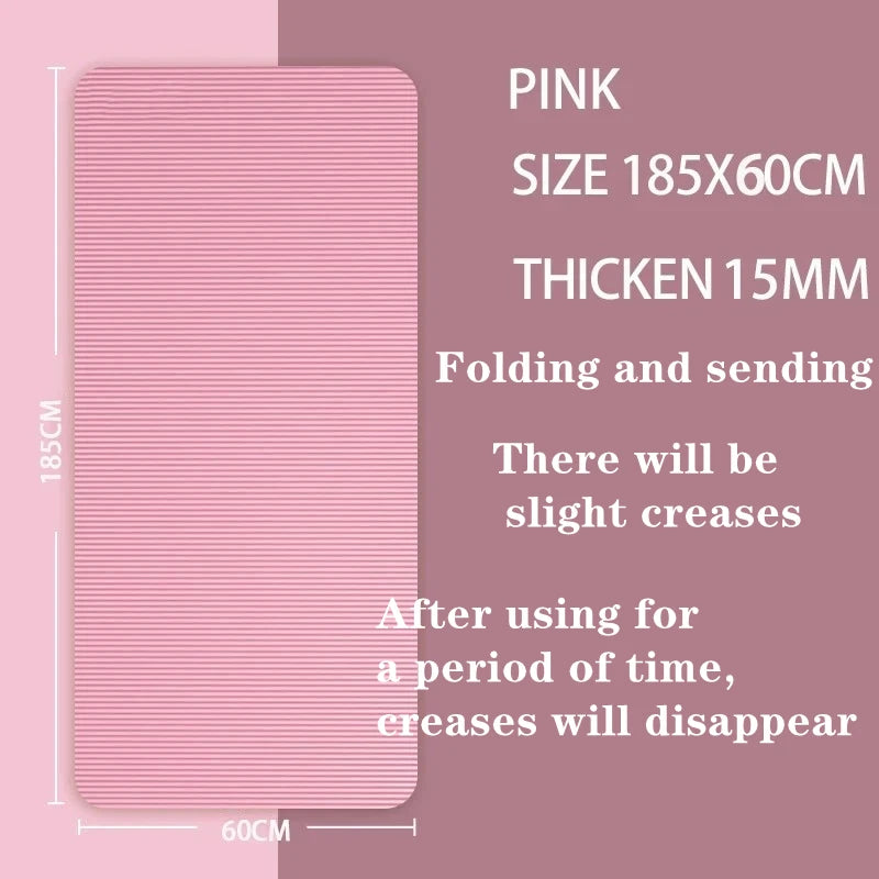 15MM-20MM Thick Yoga Mats Anti-slip Sport Fitness Blanket Exercise Yoga and Pilates Gymnastics Mat Fitness Equipment 183×60cm