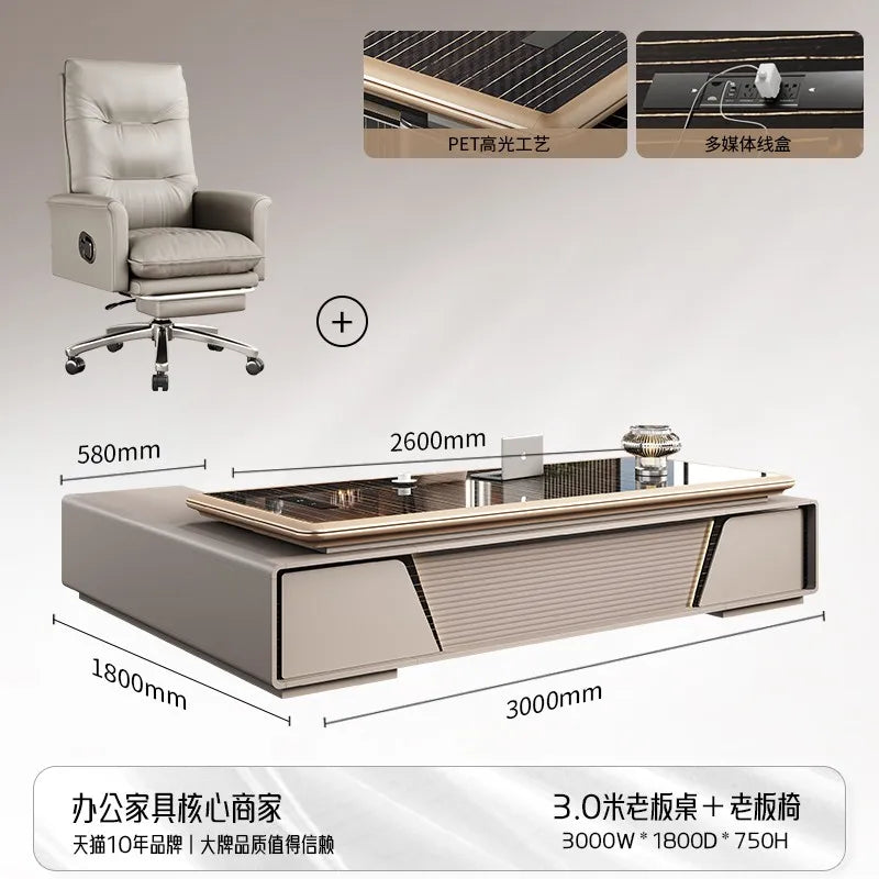 Bedroom Computer Office Desk Cheap Computer Gaming Drawer Conference Office Desk Reception Space Saving Tavolo Office Furniture