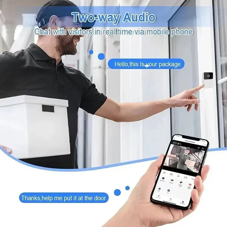 WIFI Video Doorbell Camera Smart Home Security Wireless Night Vision HD Door Bell Two Way Intercom Voice Change For Home