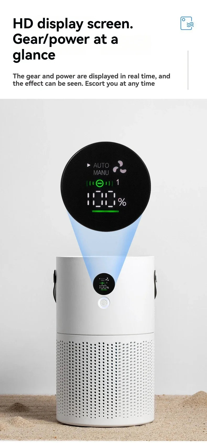 Air purifier indoor household desktop negative ion rechargeable dust removal odor formaldehyde PM2 portable purifier