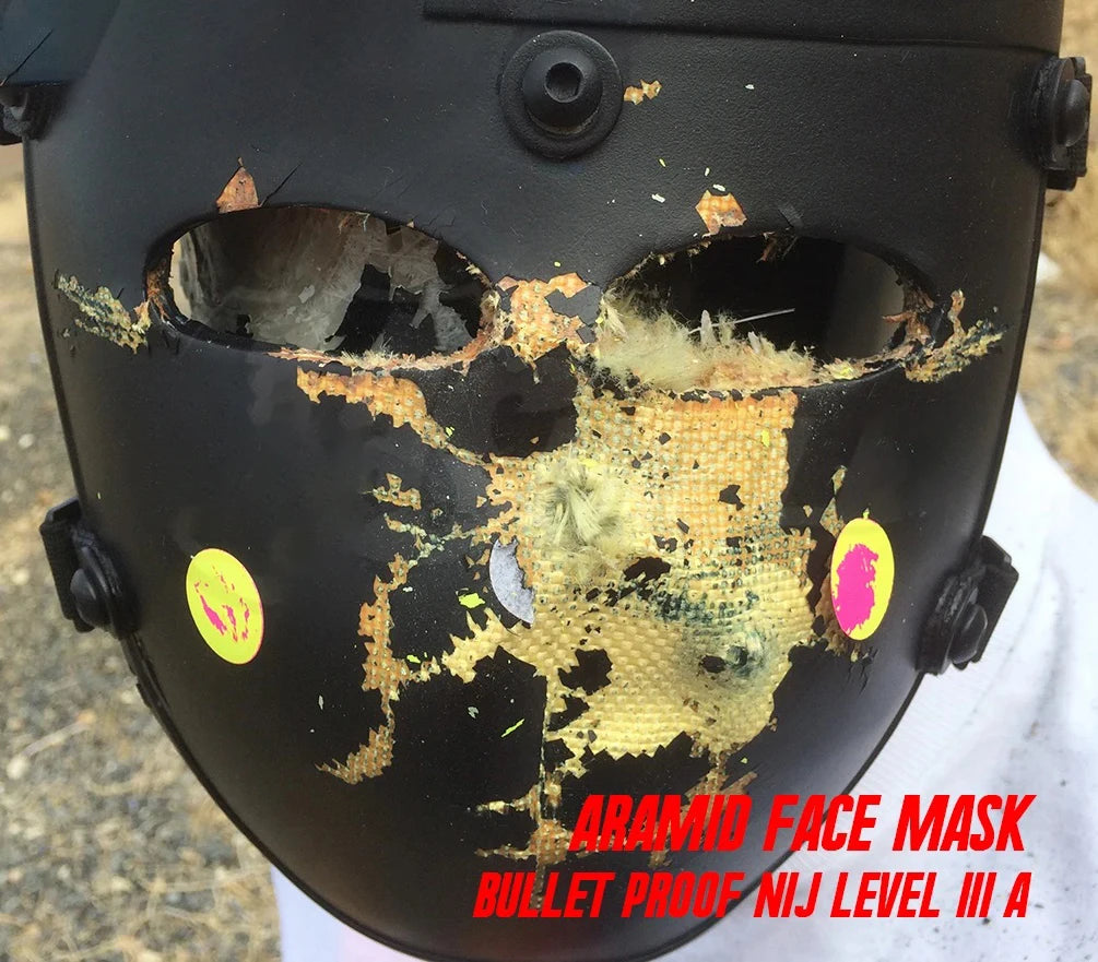 Genuine ISO Lightweight NIJ IIIA Aramid Ballistic Visor Black Face mask Cover Bulletproof Mask Half Face Shield AK47