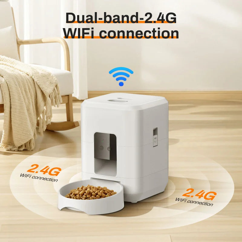 2L Automatic Pet Feeder Wifi Smart Cat Dog Food Dispenser App Controlled Slow and Quantitative Feeding for Pets Cat Accessories