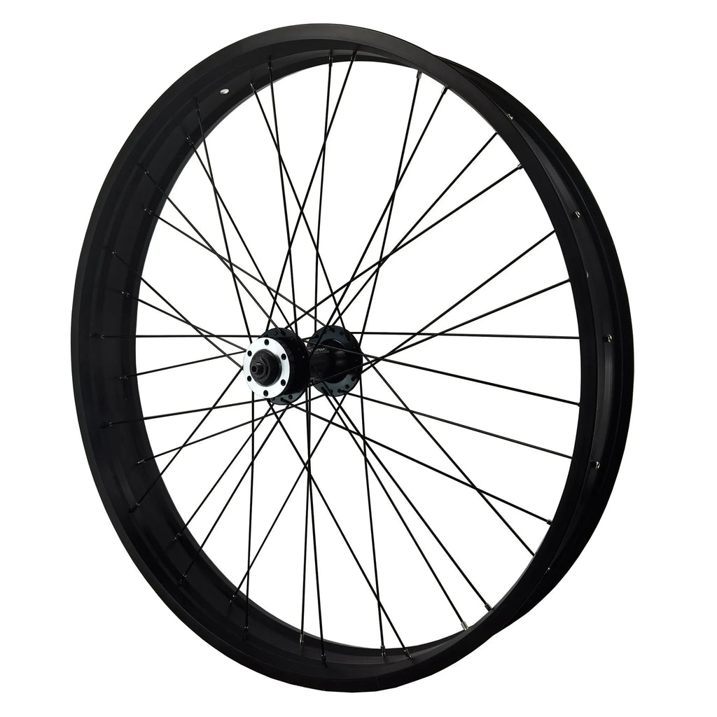Fat Bike Front Wheel Ebike 20 And 26 inch, Disc Brake, 36H Inner, 74mm Outer, 80mm Width, O.L.D, 135mm, 4.0 Inch Tire