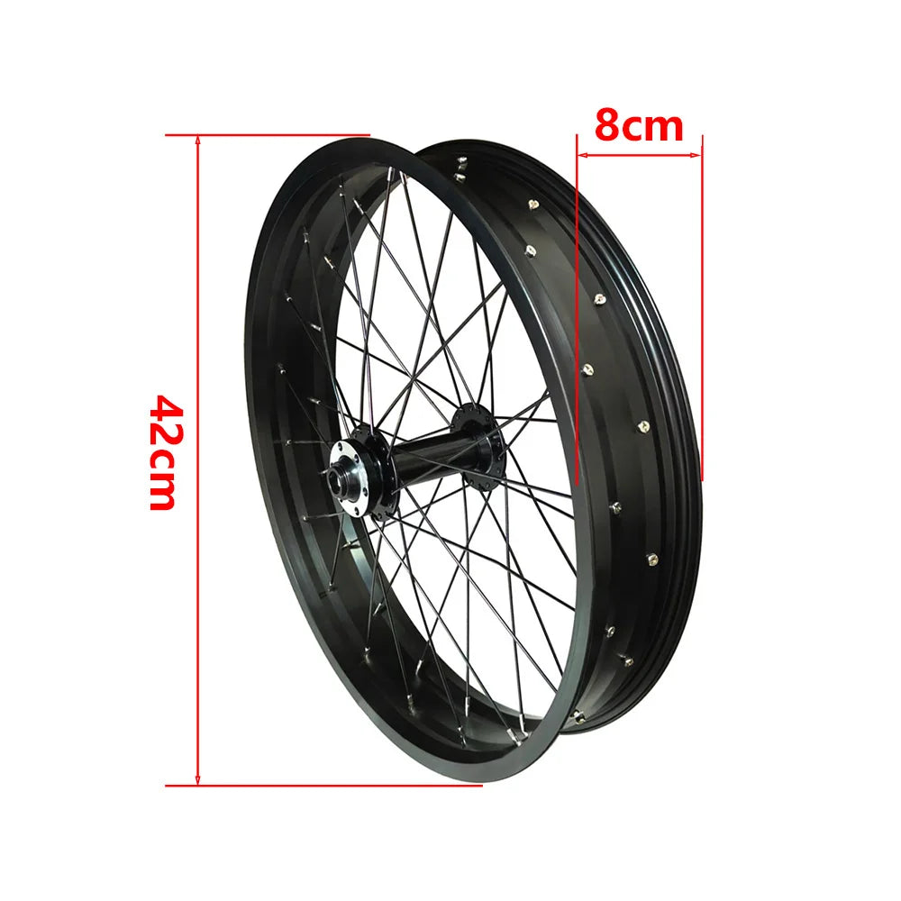 Bicycle Wheel Aluminum Alloy Front Wheel 20 x 4.0 36 Spokes Wide Tire Bicycle For Fat Bikes Snow Bikes