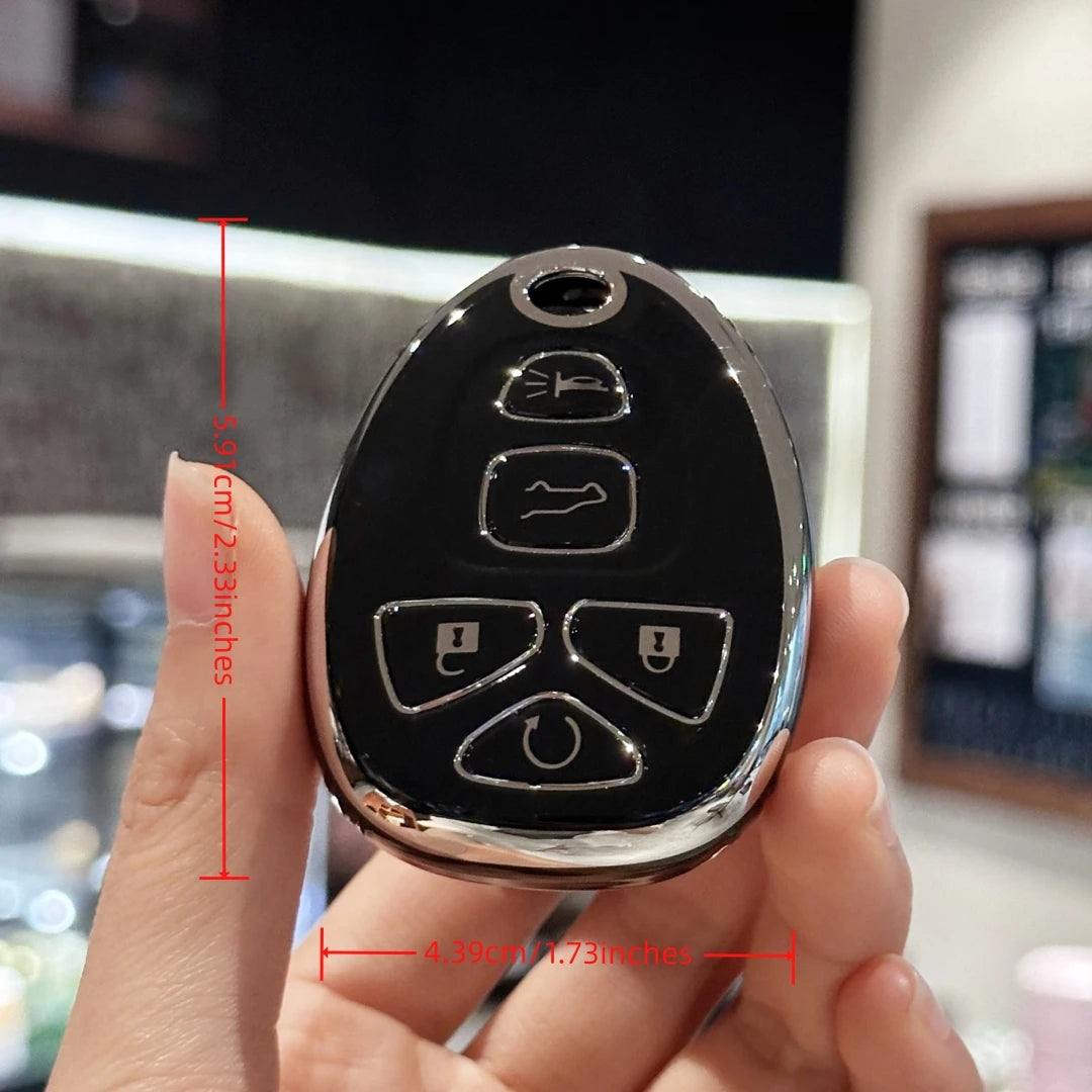 Key Fob Cover for For Chevy Malibu 2004 2005 2006 2007 2008 2009 2010 2012 For Cobalt For Pontiac G5 G6  pu Leather Keychain