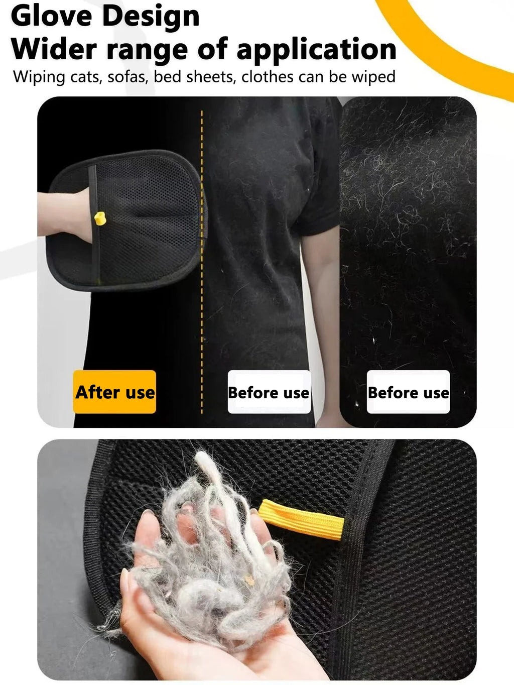 Static Removal Gloves Pet Grooming Gloves Efficient Grooming Gloves for Pets Remover Tools Accessories Brush Cat Accessories Pet