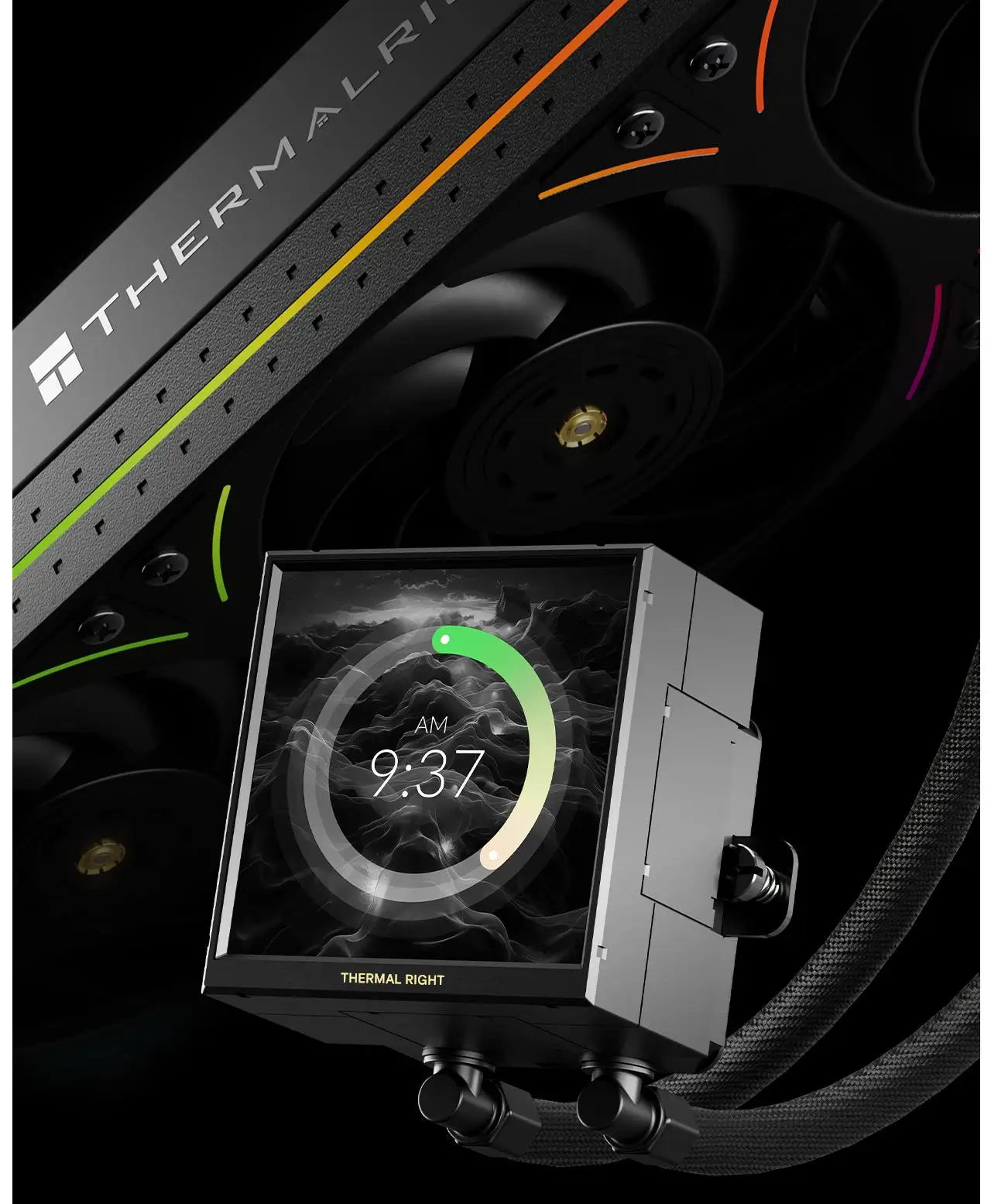 Thermalright PEERLESS VISION 360 UB ARGB All-In-One Liquid CPU Cooler, DIY Theme/With 3.95-Inch Display for LGA 1851/AM5/AM4