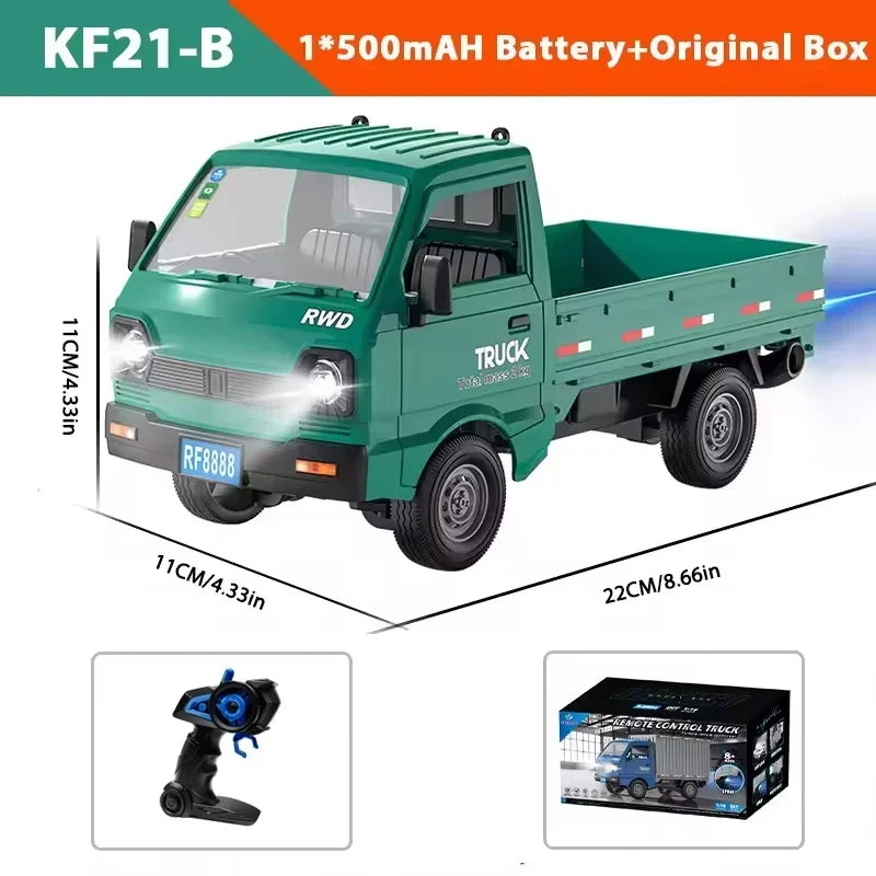 1:16 RC Car Drift Truck With LED Lights Spray Function Remote Control Off-Road Climbing Toys For Kids Boys Outdoor Play Gifts