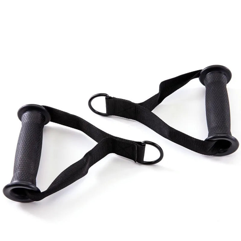 Fitness Resistance Bands Handles Gym Anti-slip Grip Strong Nylon Webbing Grip Puller Handle Heavy Duty Cable Machine Workout
