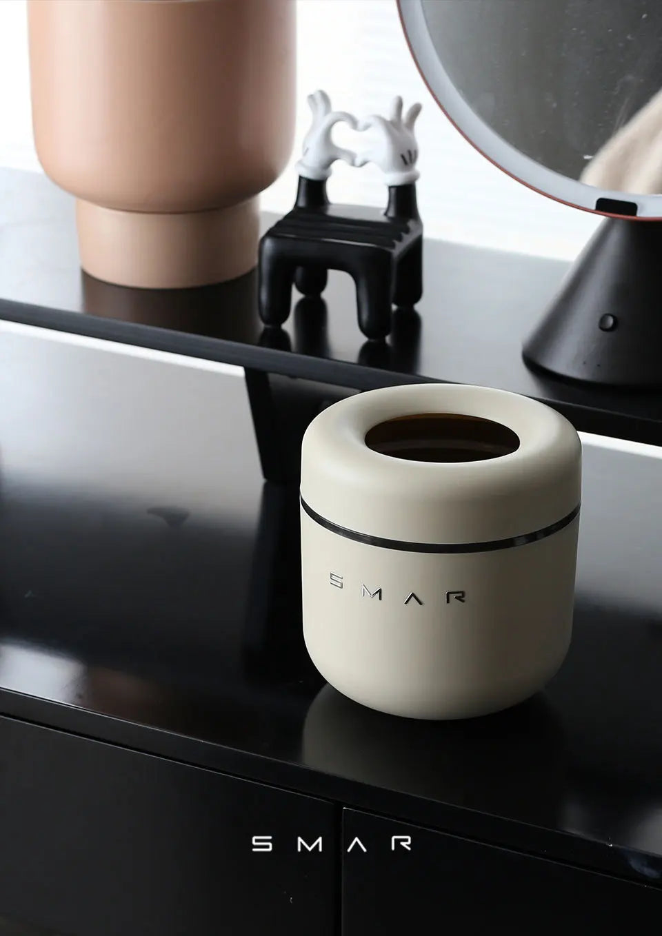 Desktop trash can Cute small new mini home desk office desk creative cover