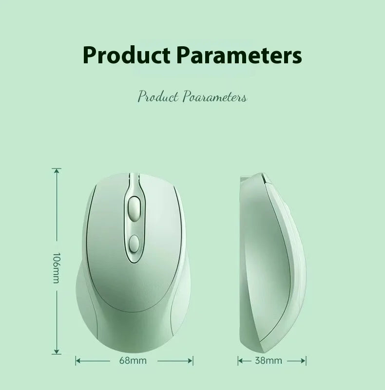 Bluetooth-Compatible Wireless Mouse 2.4G USB Wireless Computer Mouse Rechargeable Silent Mice For PC Laptop Macbook Tablet