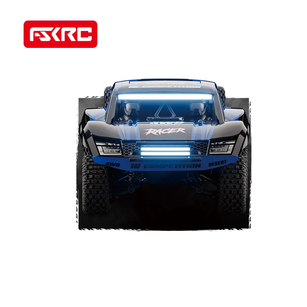 Hb-Rd1201-1204 1:12 Scale 4WD High-Speed Remote Control Car with LED Light 2.4GHz Frequency 45km/h RC Short Truck Toy Model