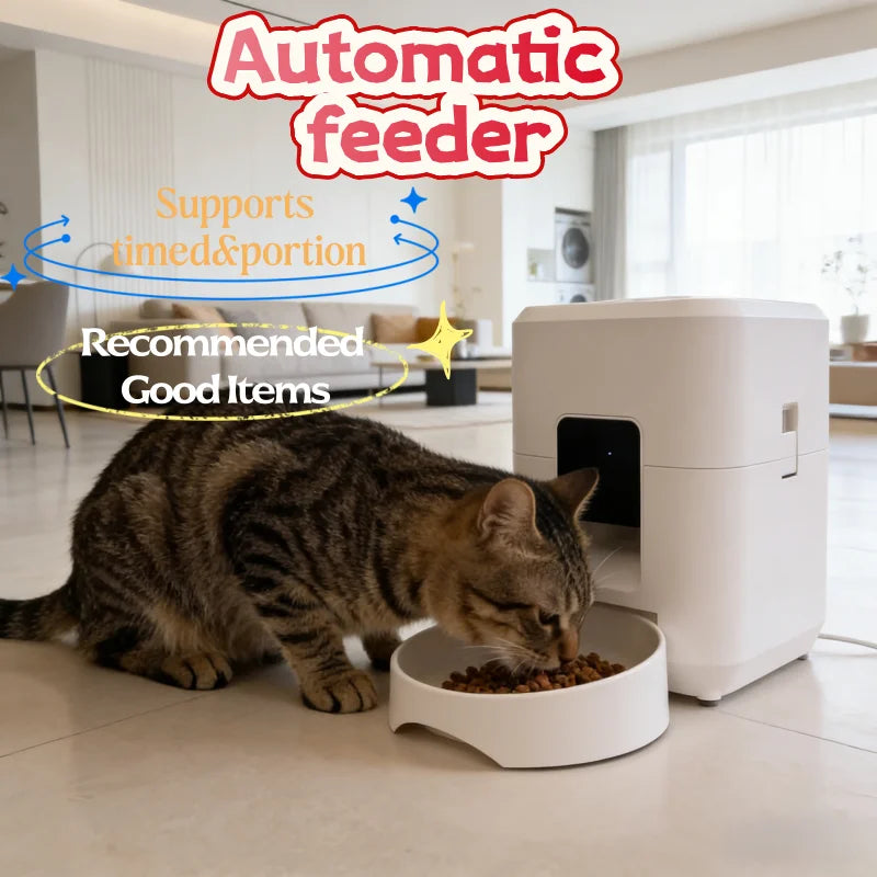 2L Automatic Pet Feeder Wifi Smart Cat Dog Food Dispenser App Controlled Slow and Quantitative Feeding for Pets Cat Accessories