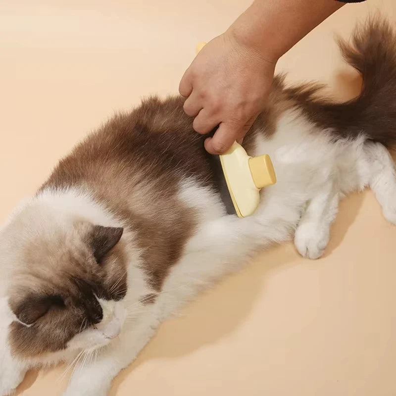 Pet One Button Self Cleaning Pet Grooming Gloves Brush Comb Hair Remover and Massage Tool for Cats and Dogs Easy Grooming