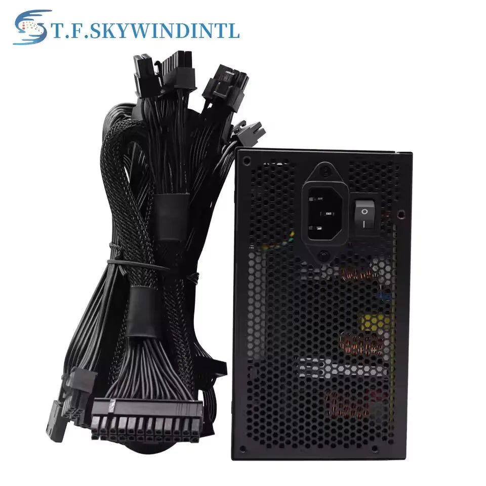 1000W RGB Dual CPU PC PSU PC Power Supply For Computer Gaming PFC Silent Fan ATX Support 3070/3080/3090 GPU Card Full Modular