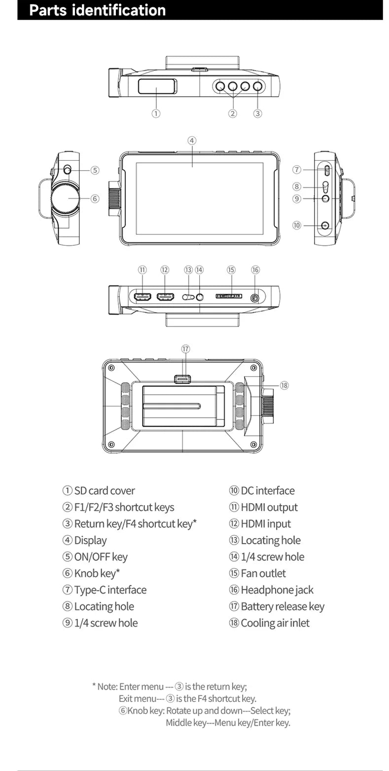 VILTROX DC 550 5.5 Inch 1920x1080 4K  Touch Screen HDMI Profissional Camera Studio Monitor 3D LUT Director Monitor