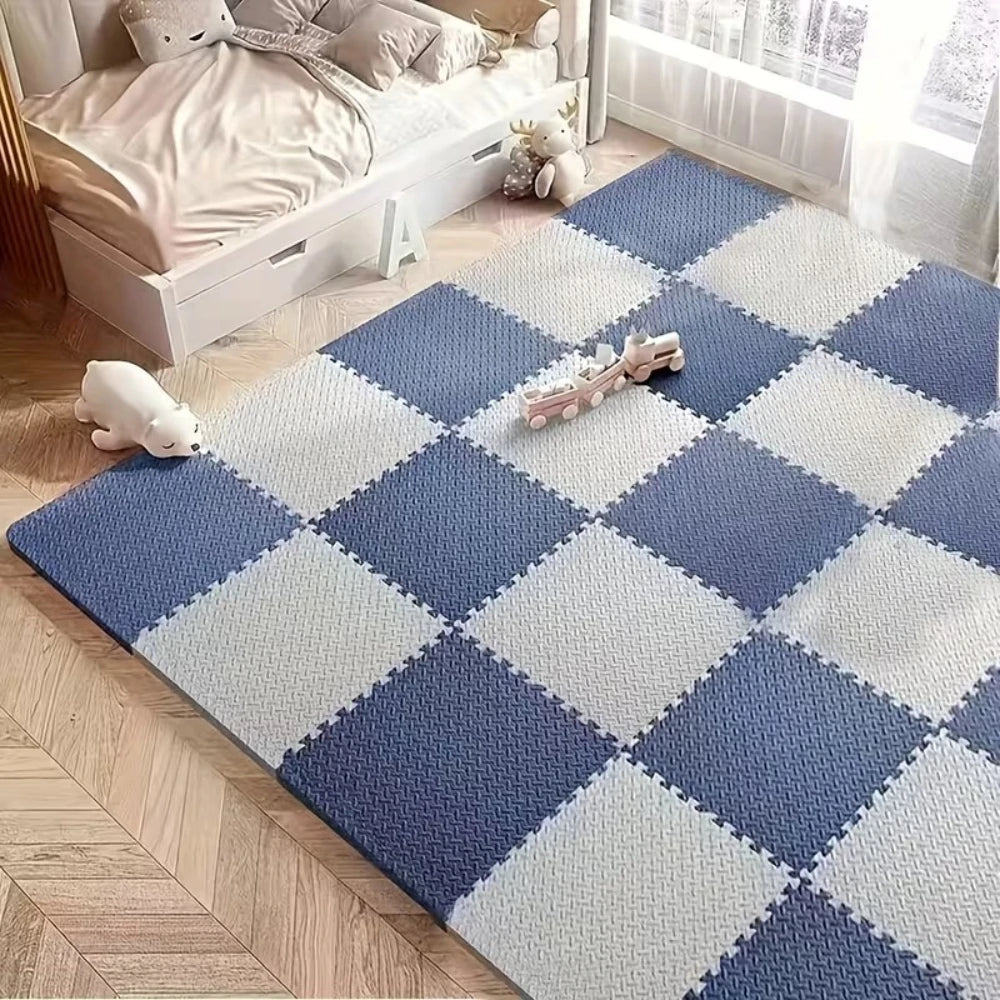 6Pcs 2.5cm Thickened Fitness Mat Non-slip Fall-proof Reusable Yoga Rug Helps Train for Play Home Gym Living Room Anti-Slip Mat