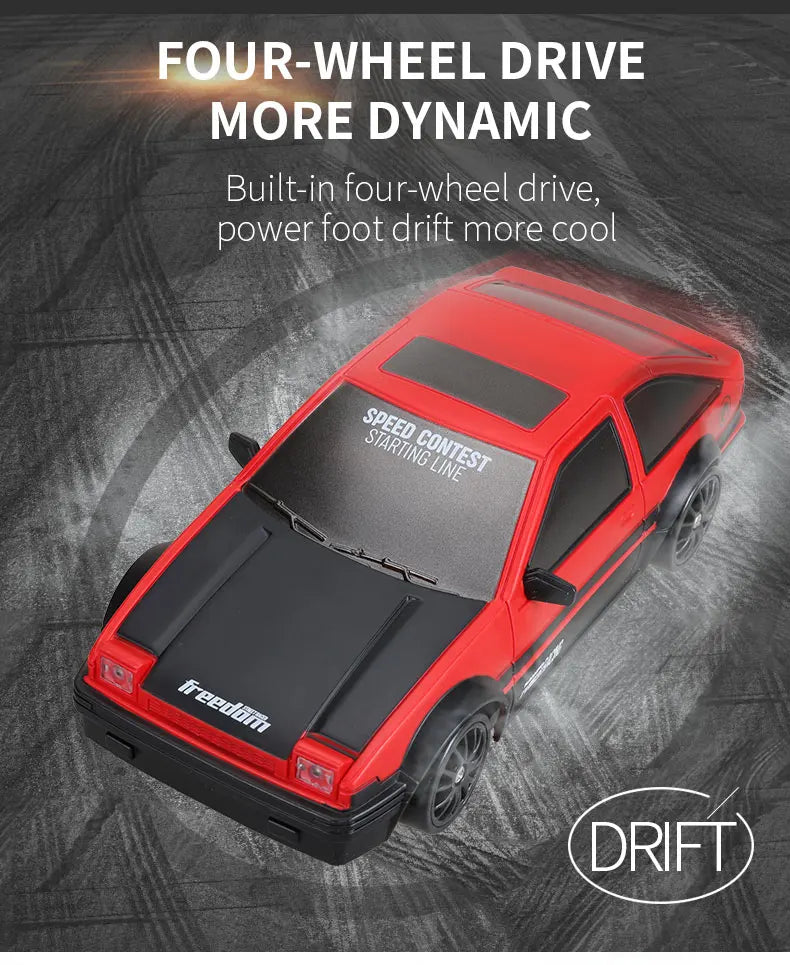 4WD Remote Control Car RC Drift 1:24 20KM/H High Speed Vehicle with LED Lights Racing Sport Toy for Adults Boys Girls Kids Gifts