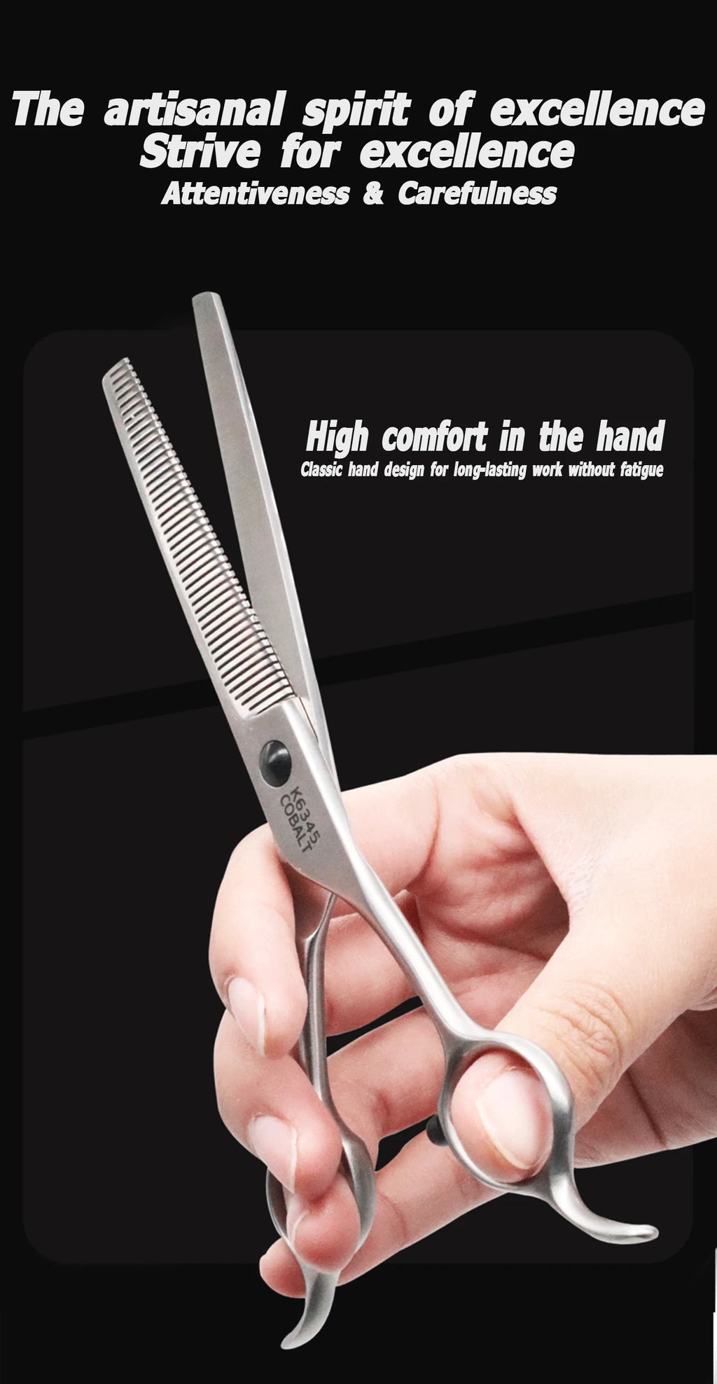 TAA Professional Grooming Scissors Pet Serrated Scissors for Dog & Cat Alloy Steel Shears Pets Shears Groomer Tools Hair Clipper