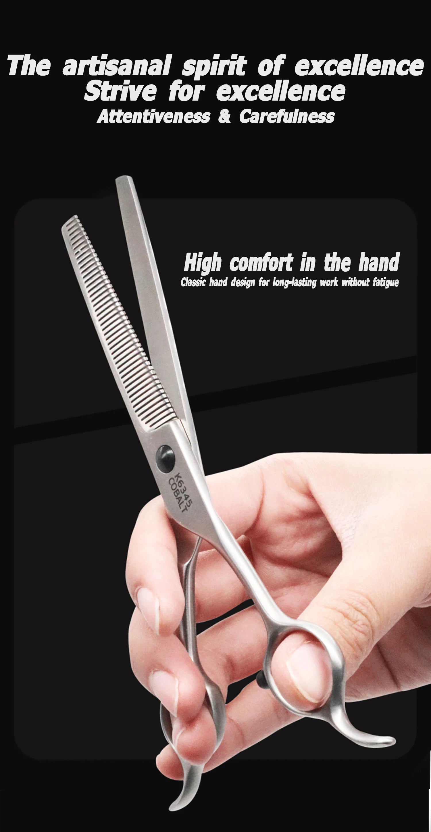 TAA Professional Grooming Scissors Pet Serrated Scissors for Dog & Cat Alloy Steel Shears Pets Shears Groomer Tools Hair Clipper