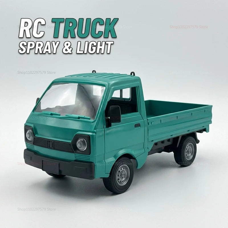 1:16 RC Car Drift Truck With LED Lights Spray Function Remote Control Off-Road Climbing Toys For Kids Boys Outdoor Play Gifts