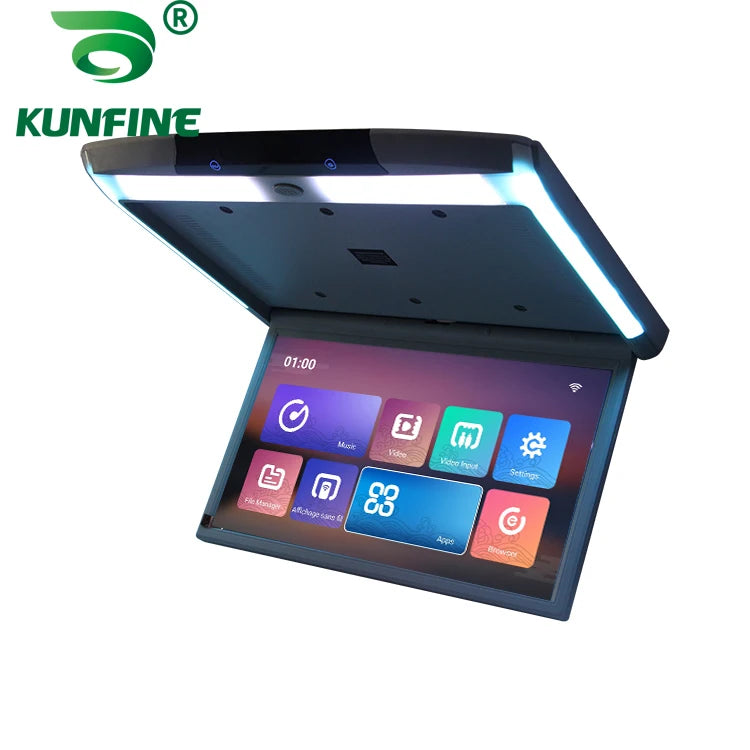 15.6 inch Display digital screen Android 9.0 Car Roof Monitor LCD Flip Down Screen Overhead Multimedia Video Ceiling Roof mount