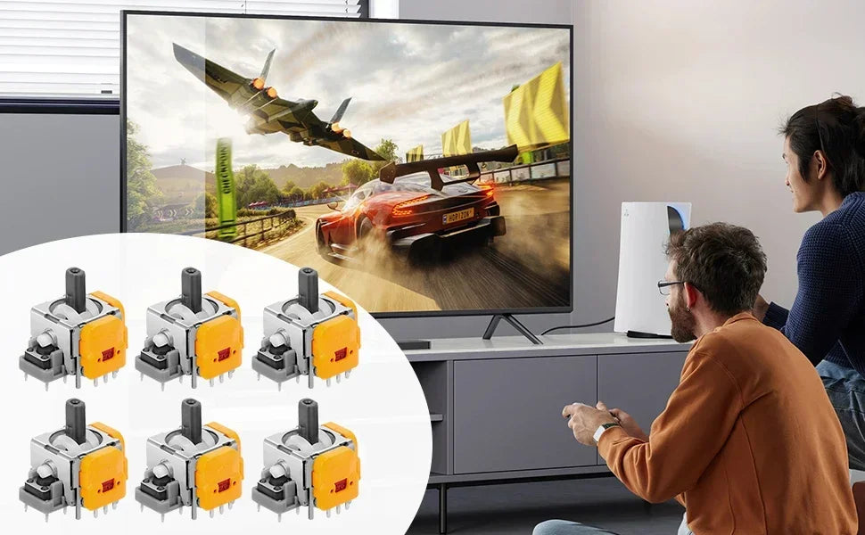 Hall Effect Joysticks for PS5 Controller, 3D Analog Sensor Wheel Thumbsticks Replacement for PlayStation 5 Controller