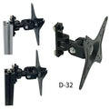 Wall-Mounted Gaming Monitor Bracket 2-Axis Adjustable Button Box Mount for Gaming Rigs Compatible with 50mm 75mm 100mm VESA