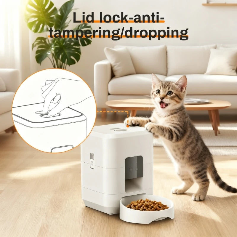 2L Automatic Pet Feeder Wifi Smart Cat Dog Food Dispenser App Controlled Slow and Quantitative Feeding for Pets Cat Accessories