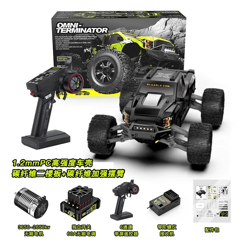 V2 Omni Terminator RC Remote Control Truck 4WD Off Road High Speed Electric Racing Toy Car For Kids Outdoor Adventure Gift