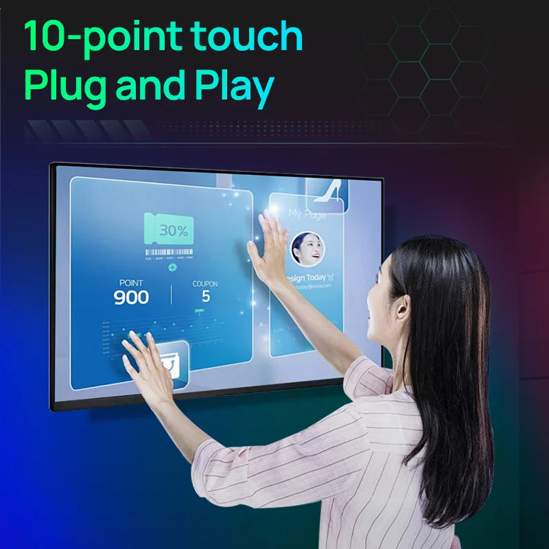 Anmite 24-inch 1080P capacitive touch computer monitor IPS 100% sRGB high color gamut professional desktop ten-point touch scree