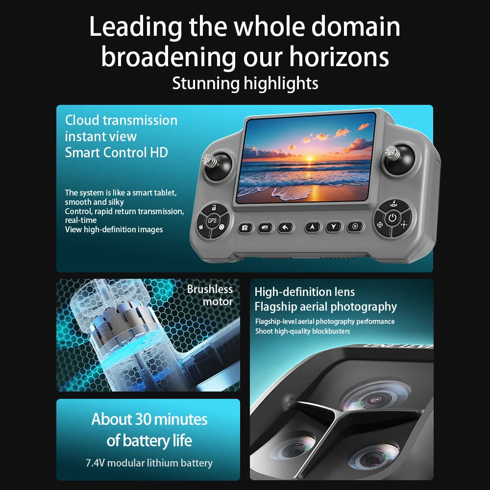 For Genuine A1R 3S 5G Screen-Controlled Drone with Laser 360 Obstacle Avoidance GPS Return Home 8K Camera for Aerial Photography