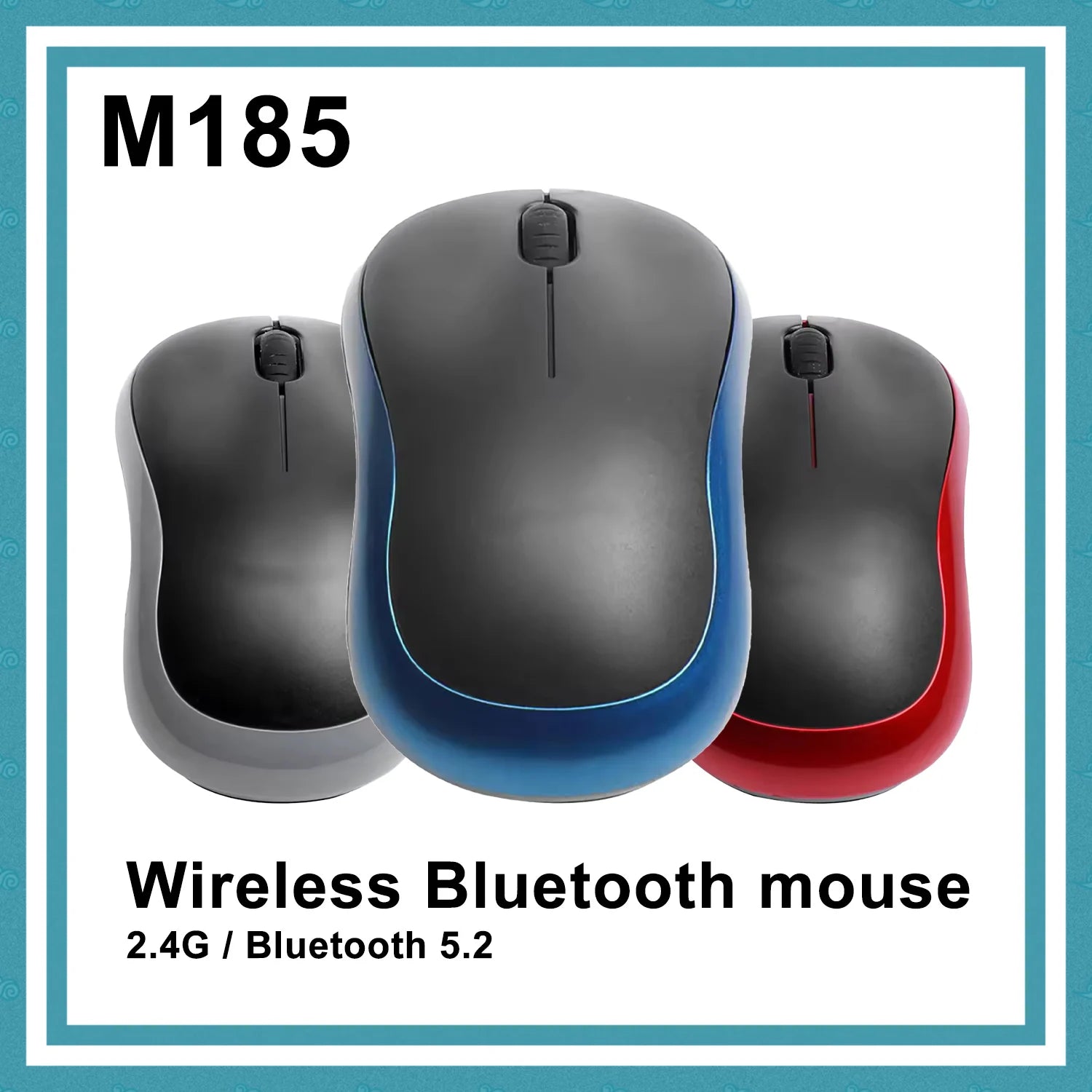 M185 Mini Wireless Mouse Comfortable Portable Mouse Mice 1000DPI Ergonomic Mouse 2.4GHz with USB Mini Receiver for PC//Laptop