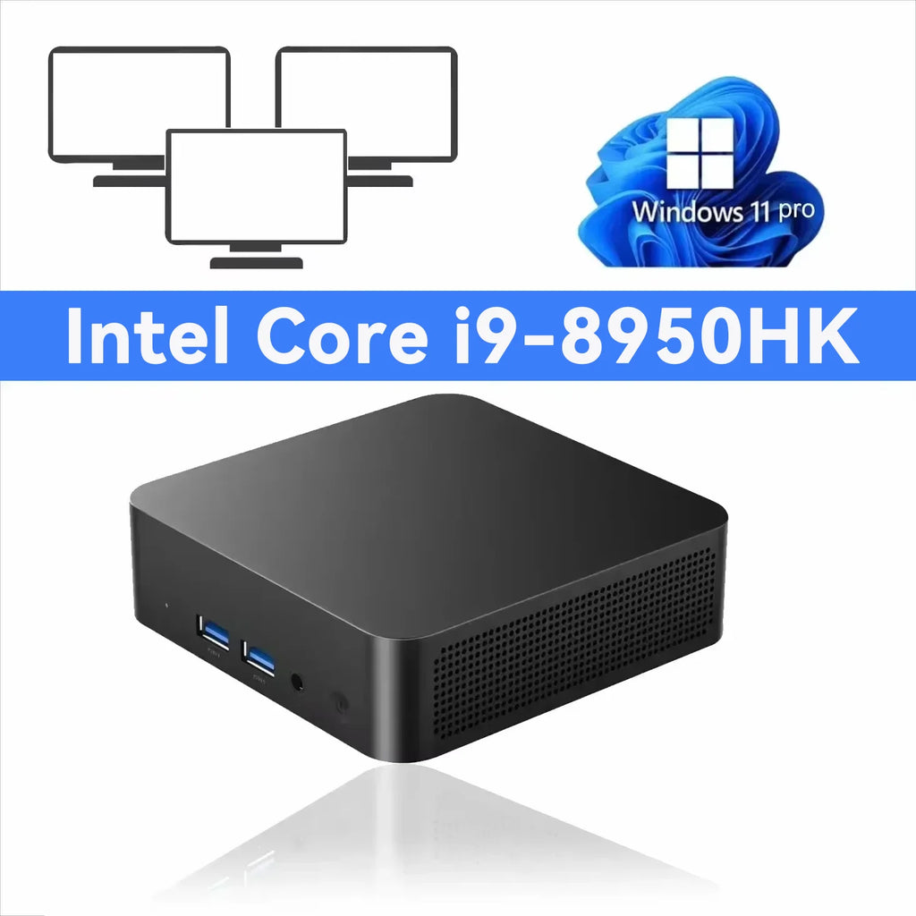 Brand New Intel Core i9-8950HK 16GB RAM 1/2TB SSD FHD Bluetooth 5.2 WiFi6 1000M Ethernet Windows 11 Gaming Office Mini PC