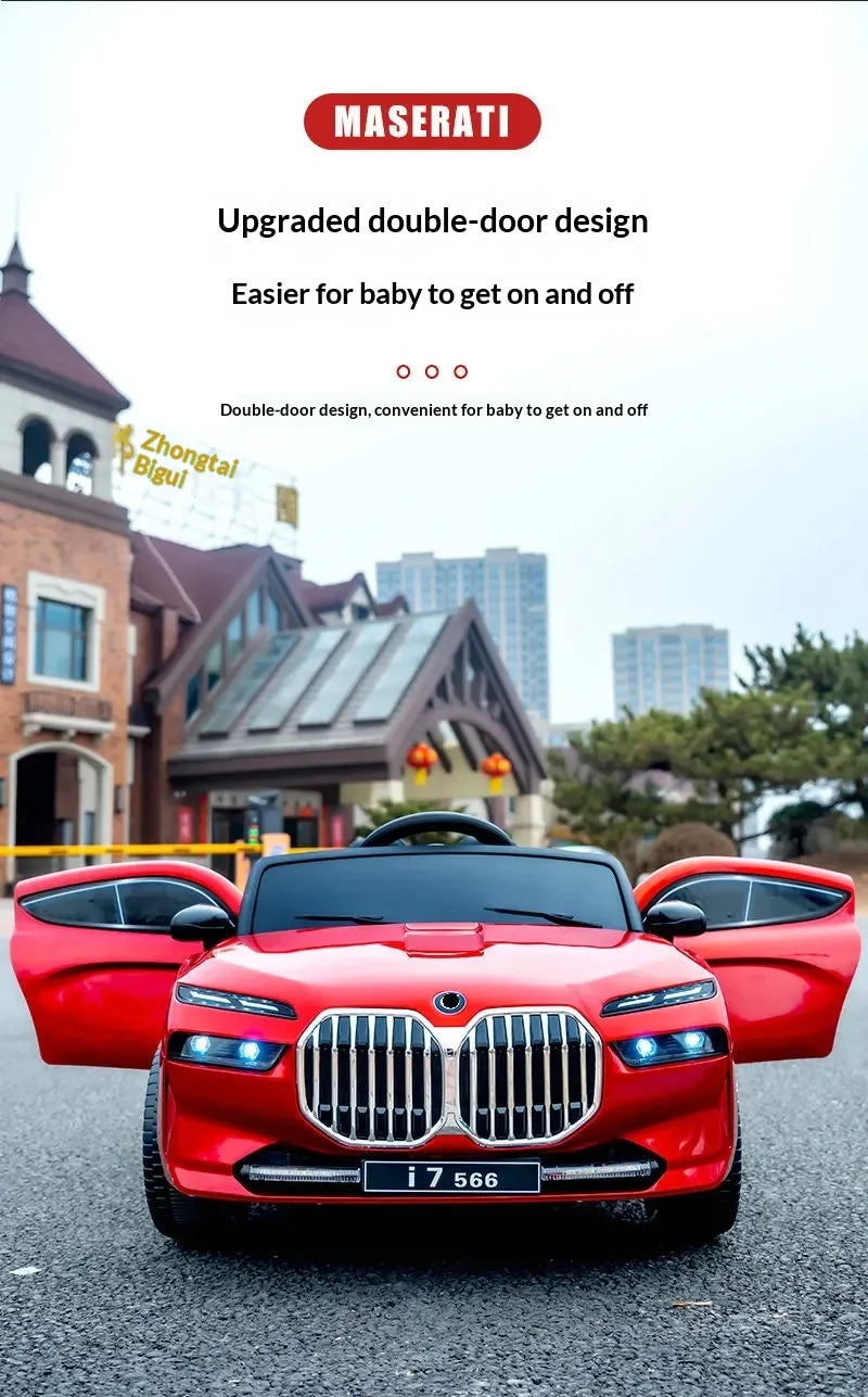 12V Big Battery 4 Drive Load 50KG New Children's Electric Vehicle Remote Control Charging Baby Toy Car Seatable Carriage
