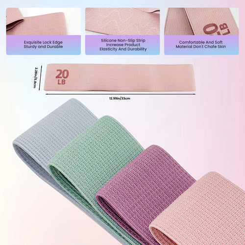 20-90LB Resistance Bands for Legs and Butt Hip Glute Thigh Booty Elastic Workout Fitness Strips Loops Yoga Gym Band Buttocks