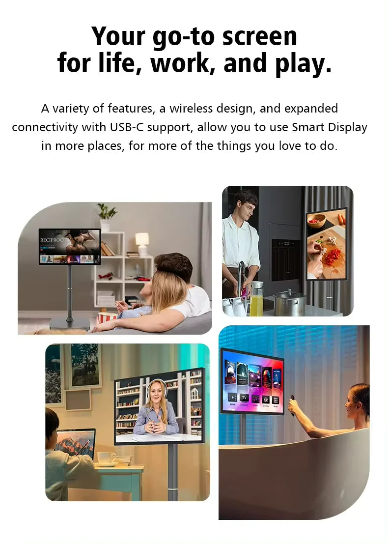21.5 Inch Interactive Smart Display TV Android Operated In-Cell Touch Monitor Fitness Video Games USB Movable LCD Screen