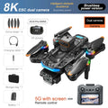 New A14ProMax 8K Drone 4.3Inch Screen Control GPS Brushless Motor Dual Camera Optical Flow Obstacle Avoidance Foldable RC UAV