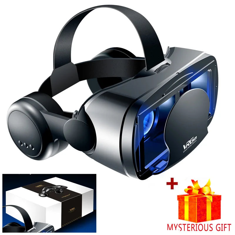 Virtual Reality Glasses 3D VR Headset Smart 7 Inches Helmet for Smartphones Phone Android iPhone Lenses Binoculars Goggles Viar