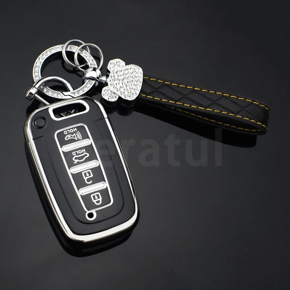 Car Key Case Cover Shell Fob 4 Buttons For Kia Hyundai EQUUS Optima K5 Forte Opirus Rohens Ix35 SOUL SORENTO MOHAVE Borrego