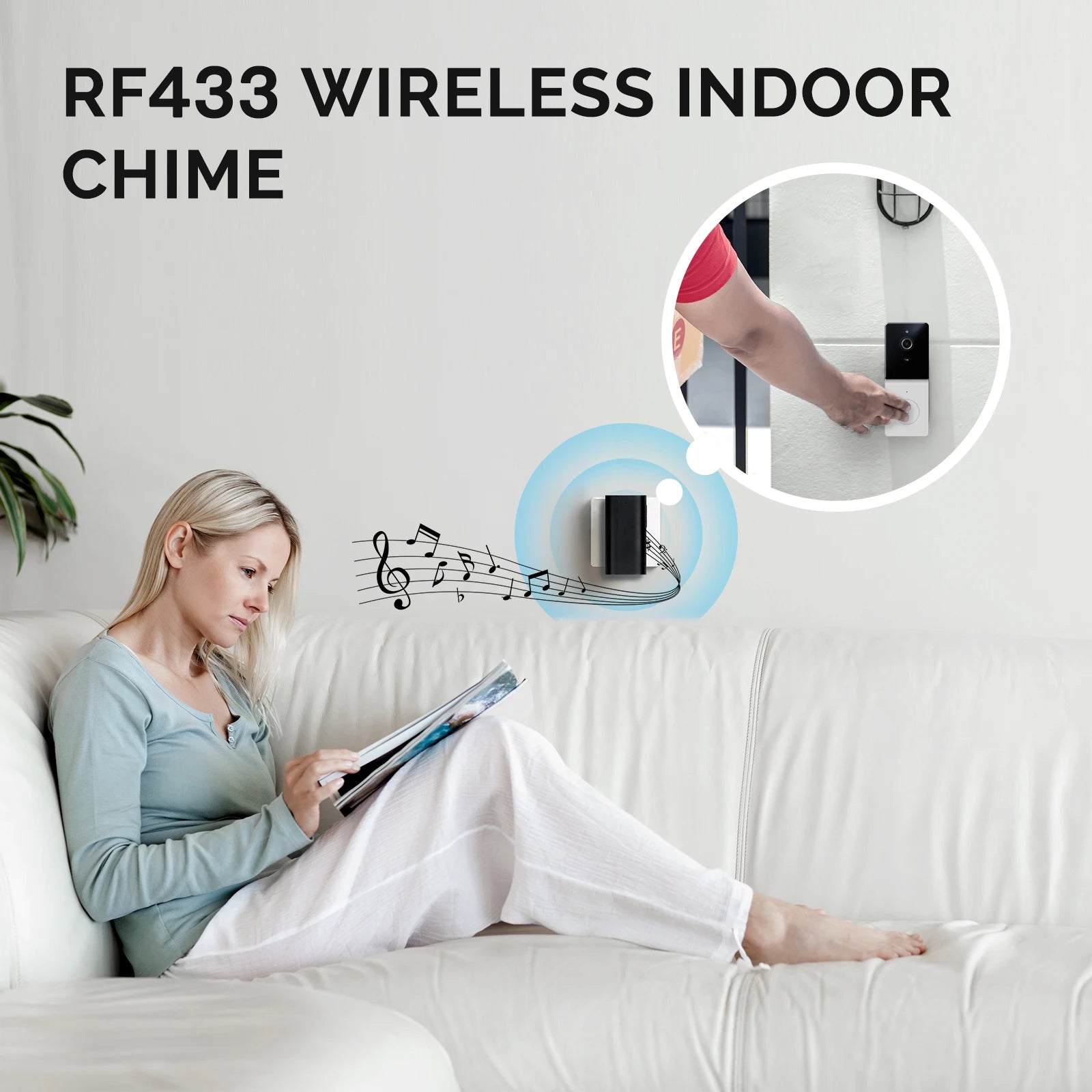 MOES Tuya Smart WiFi Video Doorbell Camera with 2-Way Audio Intercom, Night Vision & Wireless Door product  Home Security
