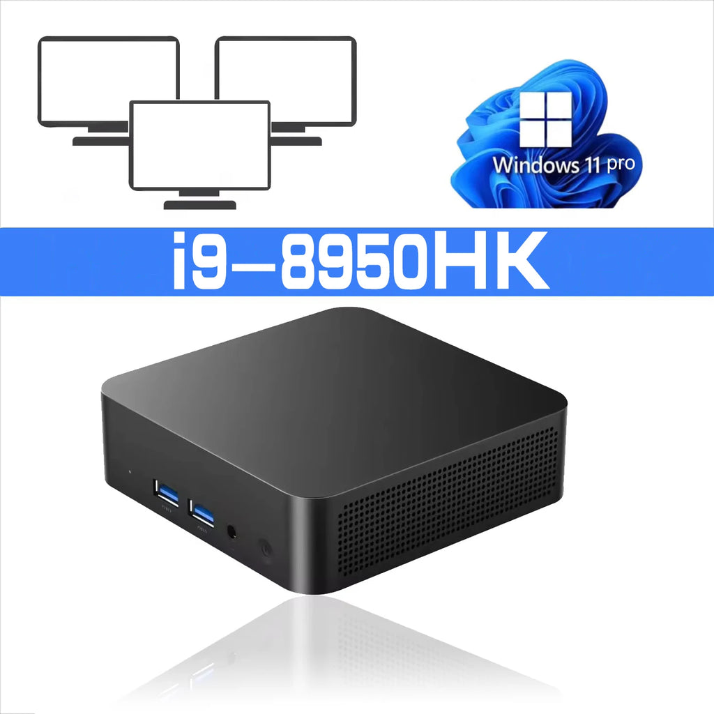 Mini Computer PC Windows 11 intel core i9 8950HK 16GB DDR4 512GB 1TB 2TB SSD M.2 UHD Graphics 1000Mbps Portable Mini PC Desktop