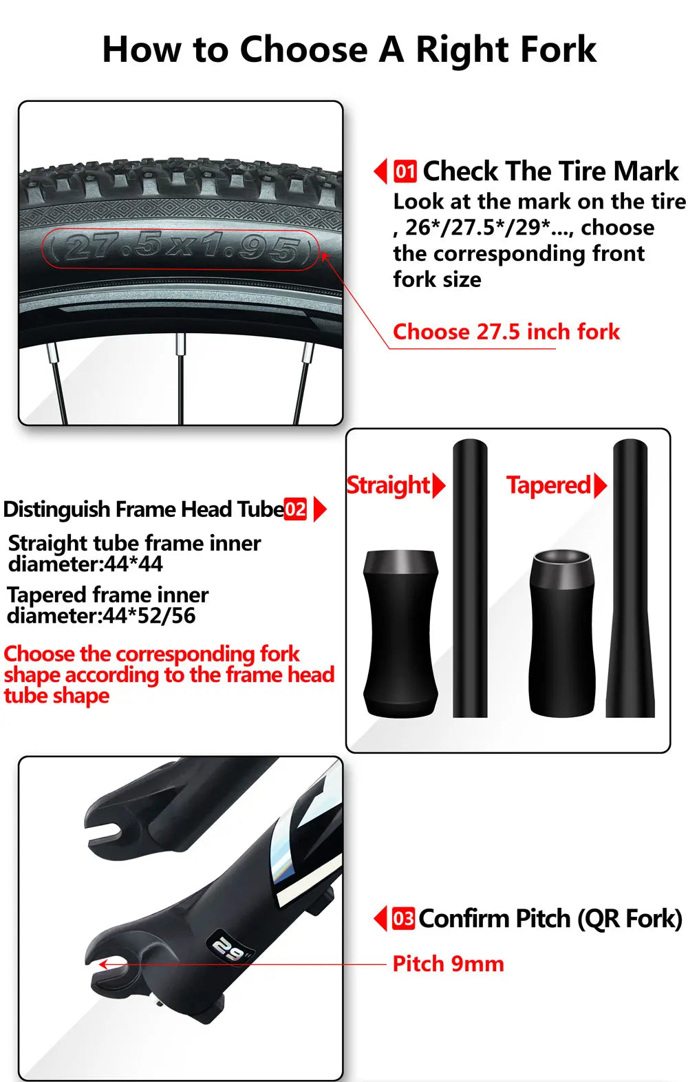 20x4.0 26*4.0 Dual Crown Motor Fork QR 9*135mm 15*135mm Beach Snow Bike Electric Fat Tire Bike Motorcycle Double Crown Air Fork