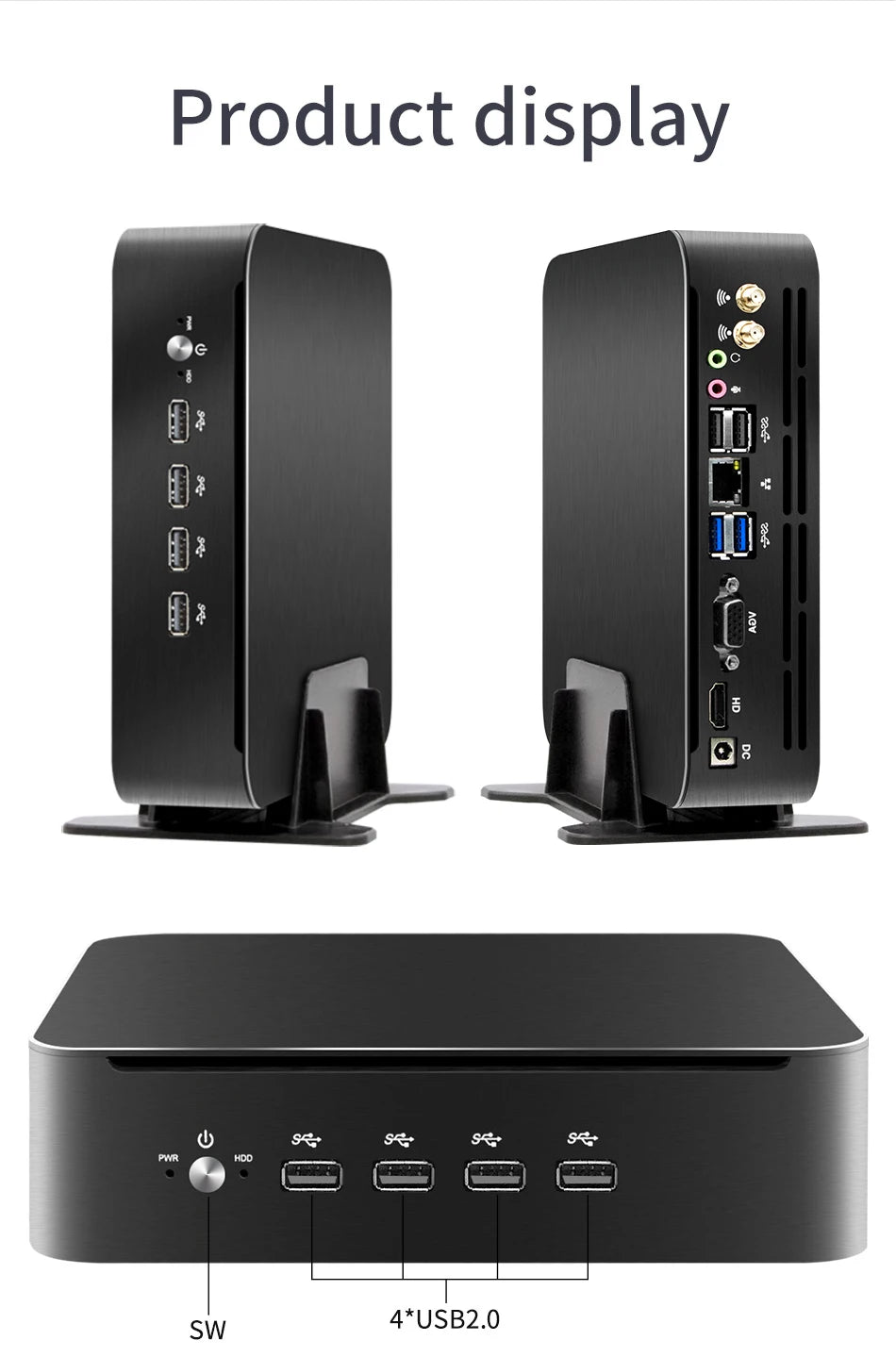 MSECORE Intel Core i3i5i7 Mini PC Gamer Windows 10 Portable PC Office Desktop Computer HTPC MINIPC Barebone System Linux WiFi HD